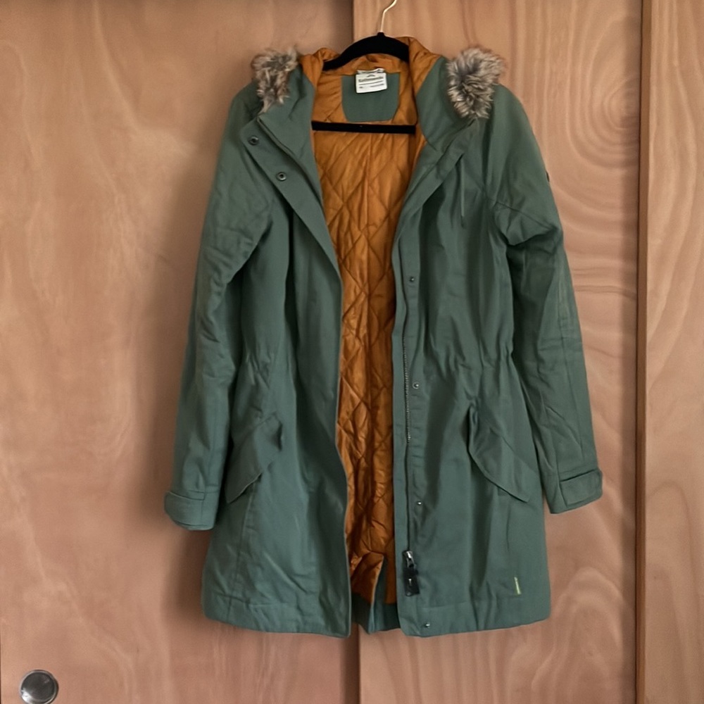 Kathmandu canvas coat with quilted inter lining